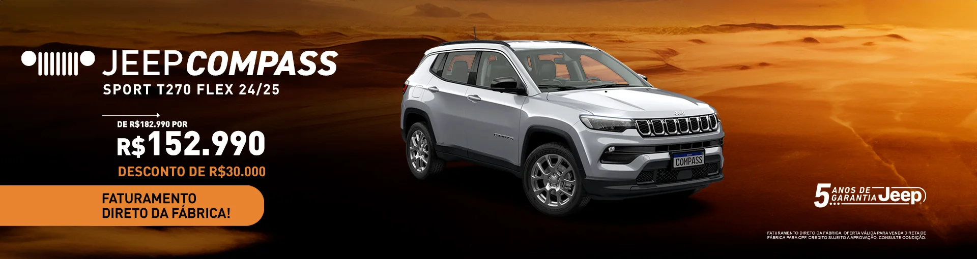 JEEP COMPASS SPORT COM MELHOR PREÇO GARANTIDO DO RIO DE JANEIRO!